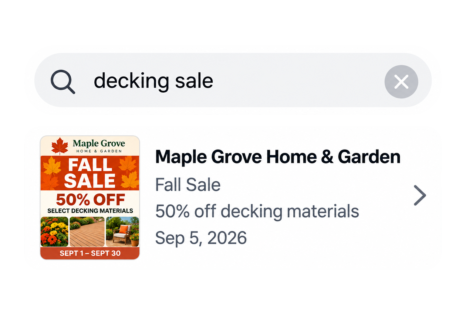 Searching Doorive for decking sale